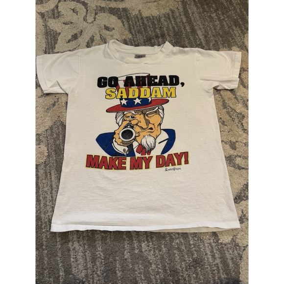 Operation Desert Storm Single Stitch "Saddam Make My Day" T Shirt‎ Small - Picture 1 of 9